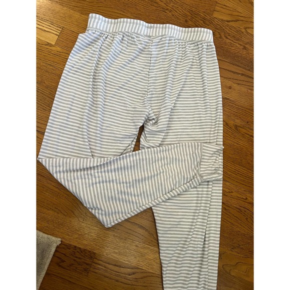 Marilyn Monroe Gray Striped Knit Jogger Pajama Pants Striped Size M PJ - Picture 3 of 7
